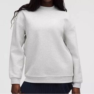 Lululemon Big Cozy Ultra-Oversized Pullover Tennis Core Ultra Light Grey XL EUC